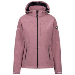 Kurtka Damska Fryatt Soft Shell. Czerwone kurtki przejściowe sportowe Trespass, m, bez wzorów, z elastanu, z kapturem, trekkingowe. Za 337.99 zł.