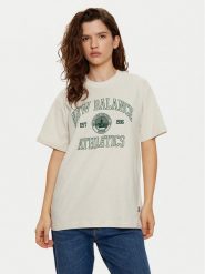 New Balance T-Shirt WT43548 Brązowy Oversize. Brązowe t-shirty New Balance, l, bez wzorów, z bawełny, bez kołnierzyka, bez ramiączek. Za 129.99 zł.