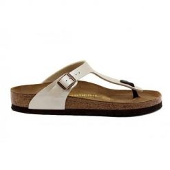Japonki damskie Birkenstock 943871. Białe japonki Birkenstock, bez wzorów, z materiału, sportowe. Za 639.00 zł.