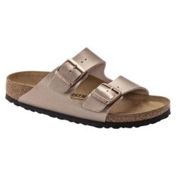 Damskie Zamszowe Sandały Arizona Z Metalicznymi Detalami. Czarne sandały Birkenstock, bez wzorów, z zamszu, sportowe, bez obcasa, bez zapięcia. Za 657.99 zł.