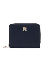 Tommy Hilfiger Portfel Th Icon Med Za W/Flap Nylon AW0AW18991 Granatowy. Niebieskie portfele Tommy Hilfiger, bez wzorów, z nylonu. Za 209.99 zł.