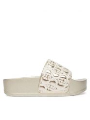 Liu Jo Klapki Mykonos 01 BA6129 EX252 Złoty. Żółte klapki Liu Jo, bez wzorów, ze skóry, bez obcasa, bez zapięcia. Za 279.99 zł.