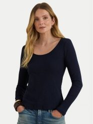 LAUREN RALPH LAUREN Bluzka 200980145002 Granatowy Slim Fit. Niebieskie bluzki Lauren Ralph Lauren, xxl, bez wzorów, bez kołnierzyka, bez ramiączek. Za 419.99 zł.