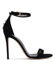 Elisabetta Franchi Sandały SA-89L-66E2-V570 Czarny. Czarne sandały Elisabetta Franchi, bez wzorów, ze skóry, bez obcasa, na szpilce, bez zapięcia. Za 2,439.00 zł.