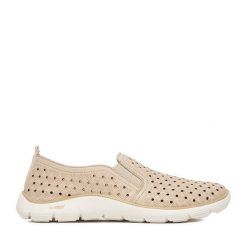 Półbuty Remonte. Brązowe półbuty wsuwane Remonte, bez wzorów, bez obcasa, na płaskiej podeszwie. Za 379.99 zł.