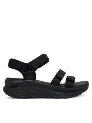 Skechers Sandały D'Lux Walker-Going-Out Vibes 119828/BBK Czarny. Czarne sandały Skechers, bez wzorów, z materiału, bez obcasa, na płaskiej podeszwie, bez zapięcia. Za 199.99 zł.