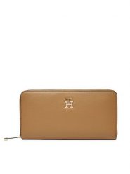 Tommy Hilfiger Duży Portfel Damski Th Soft Logotape Lrg Za AW0AW16927 Brązowy. Brązowe portfele Tommy Hilfiger, bez wzorów, ze skóry. Za 229.99 zł.