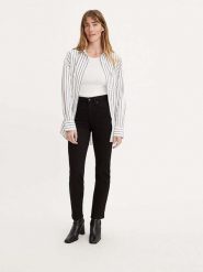 Levi's Dżinsy "724" - Slim fit - w kolorze czarnym rozmiar: W27/L30. Czarne jeansy Levi's, l, z aplikacjami, klasyczne, z podwyższonym stanem. Za 167.28 zł.