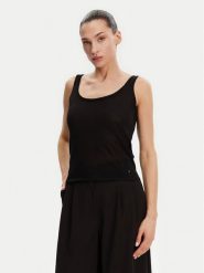 Guess Top W5GR16 Z3E22 Czarny Regular Fit. Czarne topy Guess, l, z aplikacjami, z wiskozy, bez kołnierzyka, bez ramiączek. Za 171.00 zł.