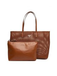 Guess Torebka Brigitta HWWZ72 06240 Brązowy. Brązowe shopper bag Guess, z aplikacjami, ze skóry, bez dodatków. Za 579.99 zł.