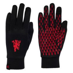 Rękawice Manchester United Home Fieldplayer. Czarne rękawiczki adidas, bez wzorów, sportowe. Za 195.50 zł.