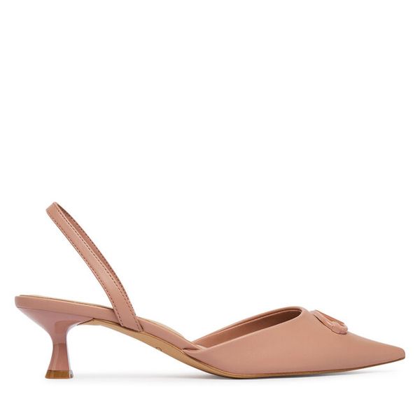Sandały Aldo. Brązowe sandały Aldo, bez wzorów, bez obcasa, na szpilce, bez zapięcia. Za 267.99 zł.