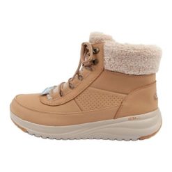Buty Damskie Sportowe Skechers On-The-Go 144756/CSNT brązowe. Brązowe buty treningowe bez wzorów, z nubiku, bez zapięcia. W wyprzedaży za 543.42 zł.