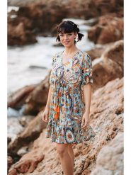 Isla Bonita by SIGRIS Sukienka ze wzorem rozmiar: L. Sukienki Isla Bonita by SIGRIS, na co dzień, l, bez wzorów, z bawełny, bez kołnierzyka, bez ramiączek, midi, proste. Za 140.86 zł.