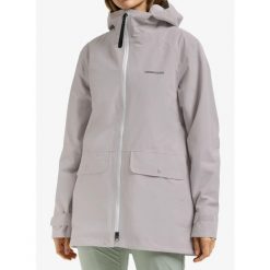 Kurtka przeciwdeszczowa damska Didriksons Gila Parka. Szare kurtki Didriksons, bez wzorów, bez kaptura. Za 835.99 zł.