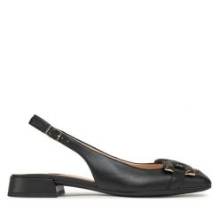 Baleriny Gabor. Czarne baleriny Gabor, bez wzorów, bez obcasa, bez zapięcia. Za 409.99 zł.