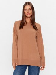 Kontatto Sweter 3M1141 Brązowy Regular Fit. Brązowe swetry Kontatto, m, bez wzorów, z wiskozy, bez ramiączek. Za 269.99 zł.
