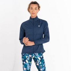 Kurtka turystyczna damska Resilent II Dare 2B. Niebieskie kurtki przejściowe sportowe Dare 2b, l, bez wzorów, z softshellu, bez kaptura, trekkingowe. W wyprzedaży za 157.00 zł.