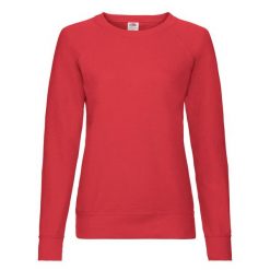 Lekki Sweter Raglanowy Dla Kobiet. Czerwone swetry fruit of the loom, s, bez wzorów, bez ramiączek. Za 58.99 zł.