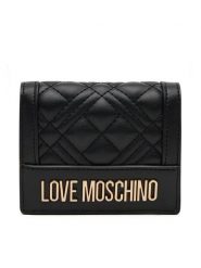 LOVE MOSCHINO Mały Portfel Damski JC5601PP1MLA0000 Czarny. Czarne portfele Love Moschino, bez wzorów, ze skóry. Za 269.99 zł.