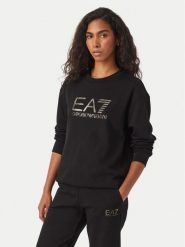 EA7 Emporio Armani Bluza 7W001366 AF12473 MC004 Czarny Regular Fit. Czarne bluzy EA7 Emporio Armani, xxl, bez wzorów, z bawełny, bez kaptura. Za 474.99 zł.
