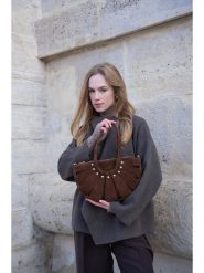 Maison héritage PARIS Skórzana torebka "Sparti" w kolorze brązowym - 34,5 x 21 x 8 cm rozmiar: onesize. Brązowe torebki klasyczne maison héritage PARIS, bez wzorów, z materiału, przez ramię, bez dodatków. Za 369.99 zł.