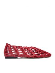 Badura Baleriny EO-ALEXA-LT917 Czerwony. Czerwone baleriny Badura, bez wzorów, ze skóry, bez obcasa, bez zapięcia. Za 299.99 zł.