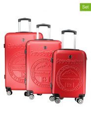 Canadian Peak 3-częściowy zestaw "Stanislaeak" w kolorze czerwonym rozmiar: onesize. Czerwone walizki Canadian Peak. Za 404.99 zł.
