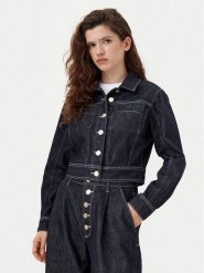 KARL LAGERFELD Kurtka jeansowa A1W14048 Granatowy Regular Fit. Niebieskie kurtki KARL LAGERFELD, xs, bez wzorów, z bawełny, bez kaptura. Za 1,299.00 zł.