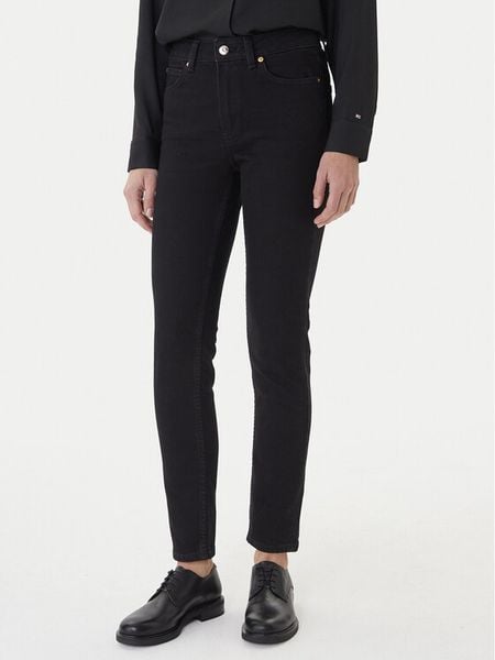 Tommy Hilfiger Jeansy WW0WW46725 Czarny Slim Fit. Czarne jeansy Tommy Hilfiger, bez wzorów, z bawełny. Za 339.99 zł.