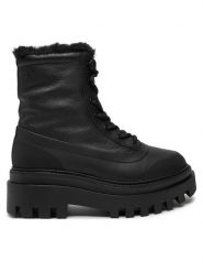 Calvin Klein Jeans Trapery Flatform Lace Up Boot Padded YW0YW01557 Czarny. Czarne traperki Calvin Klein Jeans, bez wzorów, z jeansu, bez obcasa, bez zapięcia. Za 899.99 zł.