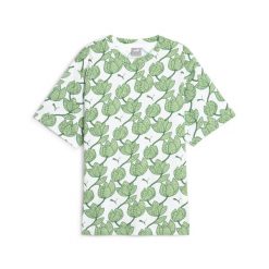 Koszulka Sportowa Damska Puma Ess+ Blossom Aop. Zielone t-shirty sportowe Puma, xs, bez wzorów, bez ramiączek, na jogę i pilates. Za 84.99 zł.