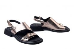 BOCCATO G058 1019 bakir, sandały damskie. Żółte sandały Boccato, bez wzorów, z gumy, bez obcasa, na obcasie, bez zapięcia. Za 267.67 zł.