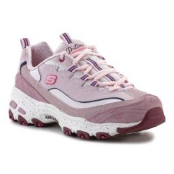 Buty Skechers D'Lites - Bold Views 149589-MVMT różowe. Czerwone buty treningowe bez wzorów, bez zapięcia, trekkingowe. Za 462.92 zł.