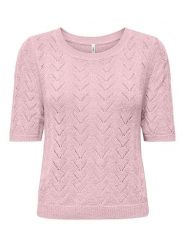 ONLY Sweter w kolorze jasnoróżowym rozmiar: L. Różowe swetry ONLY, l, bez wzorów, bez ramiączek. Za 70.41 zł.