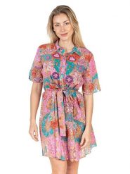 Isla Bonita by SIGRIS Sukienka ze wzorem rozmiar: M. Sukienki Isla Bonita by SIGRIS, na co dzień, m, bez wzorów, z bawełny, bez kołnierzyka, bez ramiączek, mini, proste. Za 122.96 zł.