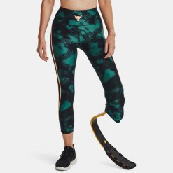 Legginsy damskie Under Armour PROJECT ROCK HeatGear ANKLE LG. Zielone bielizna termoaktywna damska Under Armour, bez wzorów, rockowe. Za 169.99 zł.