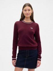 GAP Sweter w kolorze czerwonym rozmiar: L. Czerwone swetry GAP, l, bez wzorów, bez ramiączek. Za 158.47 zł.
