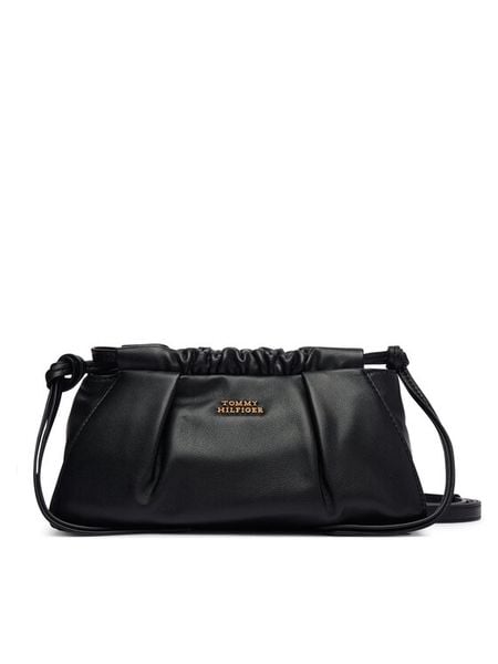 Tommy Hilfiger Torebka AW0AW19221 Czarny. Czarne listonoszki Tommy Hilfiger, bez wzorów, ze skóry, bez dodatków. Za 625.99 zł.