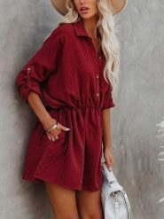 Milan Kiss Sukienka w kolorze bordowym rozmiar: S. Czerwone sukienki Milan Kiss, s, bez wzorów, z wiskozy, bez kołnierzyka, bez ramiączek, mini. Za 165.99 zł.