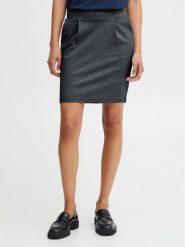 ICHI Spódnica mini 20105037 Szary Regular Fit. Szare spódnice ICHI, s, bez wzorów, z syntetyku, mini. Za 79.99 zł.