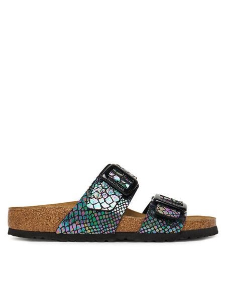 Birkenstock Klapki Sydney Cushion Buckle 1030932 Kolorowy. Klapki Birkenstock, bez wzorów, ze skóry, bez obcasa, bez zapięcia. Za 539.99 zł.