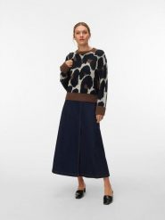 Vero Moda Sweter w kolorze brązowo-kremowo-czarnym rozmiar: S. Brązowe swetry Vero Moda, s, bez wzorów, bez ramiączek. Za 114.95 zł.