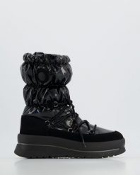 ŚNIEGOWCE DAMSKIE 8673 FUS NERO. Botki Venezia, bez wzorów, bez obcasa, bez zapięcia. Za 349.00 zł.