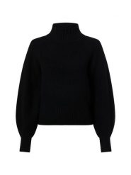 HUGO sweter z dzianiny z wełną i kaszmirem - Sorellasio Kobiety czarny, XL. Czarne swetry Hugo, xl, bez wzorów, z dzianiny, bez ramiączek. Za 549.95 zł.