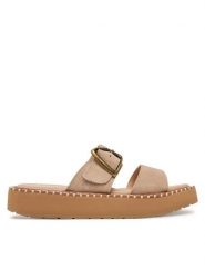 EMU Australia Klapki Scarlet W13267 Beżowy. Brązowe klapki Emu Australia, bez wzorów, ze skóry, bez obcasa, bez zapięcia. Za 428.99 zł.