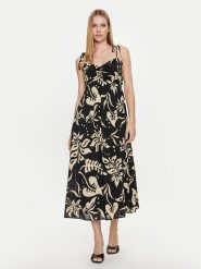Gap Sukienka letnia 665831-00 Czarny Regular Fit. Czarne sukienki GAP, xs, bez wzorów, z bawełny, bez kołnierzyka, bez ramiączek. Za 259.99 zł.