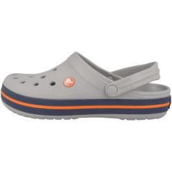 Klapki na basen unisex, Crocs Crocband. Niebieskie klapki Crocs, bez wzorów, bez obcasa, bez zapięcia. Za 199.99 zł.