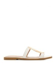 MEXX Klapki EO-WS5037-01 Biały. Białe klapki Mexx, bez wzorów, ze skóry, bez obcasa, bez zapięcia. Za 249.99 zł.