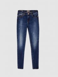 LTB Dżinsy "Amy" - Slim fit - w kolorze granatowym rozmiar: W27/L32. Niebieskie jeansy LTB, l, z aplikacjami, klasyczne, z podwyższonym stanem. Za 92.42 zł.